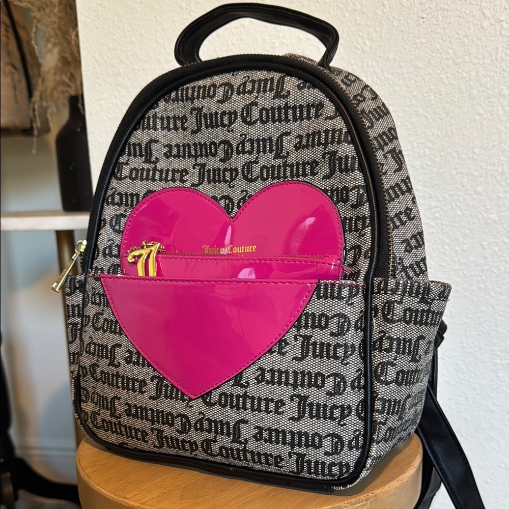 Juicy Couture Mini Backpack Gothic Status Black Whole Lotta Love